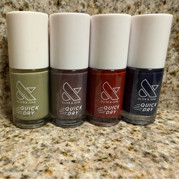 Other - Set of 4-Olive & June Quick Dry Nail Polish - sagey, twilight, brick, & suited❤️